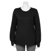 Plus Size Tek Gear® Ultrasoft Fleece Crewneck Sweatshirt -Casual Wear Hub 5000133 Mineral Black