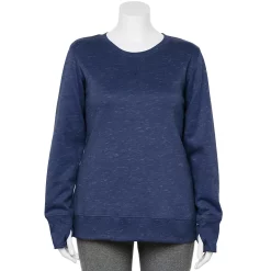 Plus Size Tek Gear® Ultrasoft Fleece Crewneck Sweatshirt -Casual Wear Hub 5000133 Navy Romance