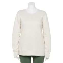 Plus Size Tek Gear® Ultrasoft Fleece Crewneck Sweatshirt -Casual Wear Hub 5000133 Oatmeal Heather