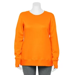 Plus Size Tek Gear® Ultrasoft Fleece Crewneck Sweatshirt -Casual Wear Hub 5000133 Orange Jazz