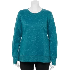 Plus Size Tek Gear® Ultrasoft Fleece Crewneck Sweatshirt -Casual Wear Hub 5000133 Wetlands