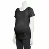 Maternity Tek Gear® Workout Tee -Casual Wear Hub 5014605 Mineral Black
