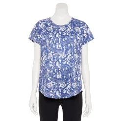 Women's Tek Gear® Performance Core Crewneck Tee -Casual Wear Hub 5015168 Blue Shapes