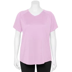 Plus Size Tek Gear® Performance Core V-Neck Tee -Casual Wear Hub 5016444 Daydream Purple