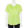 Plus Size Tek Gear® Performance Core V-Neck Tee -Casual Wear Hub 5016444 Green Romantica