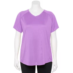 Plus Size Tek Gear® Performance Core V-Neck Tee -Casual Wear Hub 5016444 Lavender