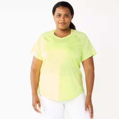 Plus Size Tek Gear® Performance Core V-Neck Tee -Casual Wear Hub 5016444 Real Lemon
