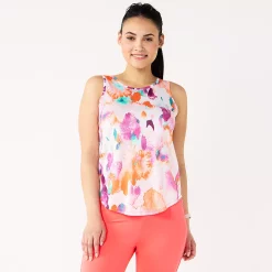 Women's Tek Gear® Core Crewneck Tank -Casual Wear Hub 5019963 Pink Watercolor