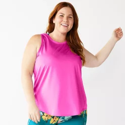 Plus Size Tek Gear® Performance Core Tank -Casual Wear Hub 5025837 Fuchsia Cashmere