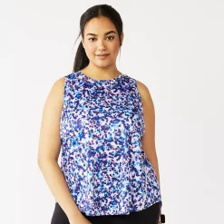 Plus Size Tek Gear® Performance Core Tank -Casual Wear Hub 5025837 Navy Dye Dot