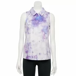 Women's Tek Gear® Sleeveless Golf Polo -Casual Wear Hub 5068427 Light Multi Tie Dye