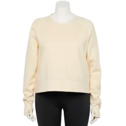 Plus Size Tek Gear® Ultrasoft Oversized Fleece Sweatshirt -Casual Wear Hub 5128330 Lemon Frost