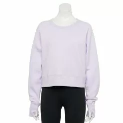 Women's Tek Gear® Ultrasoft Fleece Oversized Sweatshirt -Casual Wear Hub 5128574 Tara Lavender