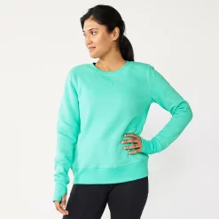 Petite Tek Gear® Ultrasoft Fleece Crewneck Sweatshirt -Casual Wear Hub 5146364 Aruba Bay