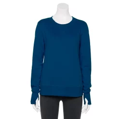 Petite Tek Gear® Ultrasoft Fleece Crewneck Sweatshirt -Casual Wear Hub 5146364 Blue Crayon