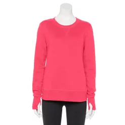 Petite Tek Gear® Ultrasoft Fleece Crewneck Sweatshirt -Casual Wear Hub 5146364 Fanatic Pink