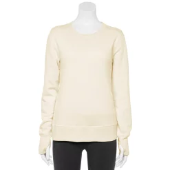 Petite Tek Gear® Ultrasoft Fleece Crewneck Sweatshirt -Casual Wear Hub 5146364 Natural Scallop