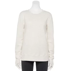 Petite Tek Gear® Ultrasoft Fleece Crewneck Sweatshirt -Casual Wear Hub 5146364 Oatmeal Heather