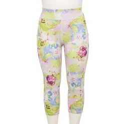 Plus Size Tek Gear® Pocket High-Waisted Capri Leggings -Casual Wear Hub 5182885 Lilac Swirled