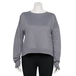 Plus Size Tek Gear® Crewneck Fleece Sweatshirt -Casual Wear Hub 5187076 Smokey Slate