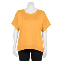 Plus Size Tek Gear® Stretch Fleece Tee -Casual Wear Hub 5197872 Brassy Gold