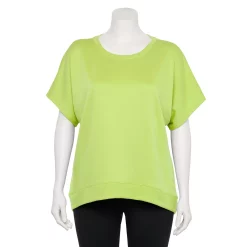 Plus Size Tek Gear® Stretch Fleece Tee -Casual Wear Hub 5197872 Green Romantica