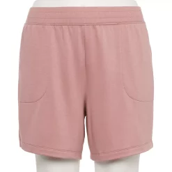 Plus Size Tek Gear® Stretch Fleece Shorts -Casual Wear Hub 5197932 Martini Rose