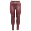Plus Size Tek Gear® High-Waisted Printed Leggings -Casual Wear Hub 5198444 Chilled Wine Shine