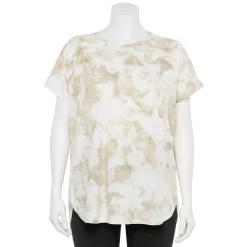 Plus Size Tek Gear® High Slit Tunic Tee 38 Plus Size Tek Gear® High Slit Tunic Tee -Casual Wear Hub 5227026 Beige Dye