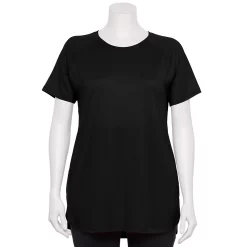 Plus Size Tek Gear® High Slit Tunic Tee 30 Plus Size Tek Gear® High Slit Tunic Tee -Casual Wear Hub 5227026 Black