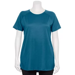 Plus Size Tek Gear® High Slit Tunic Tee 44 Plus Size Tek Gear® High Slit Tunic Tee -Casual Wear Hub 5227026 Blue Crayon
