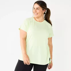 Plus Size Tek Gear® High Slit Tunic Tee 33 Plus Size Tek Gear® High Slit Tunic Tee -Casual Wear Hub 5227026 Brisk Mint