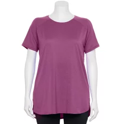 Plus Size Tek Gear® High Slit Tunic Tee 31 Plus Size Tek Gear® High Slit Tunic Tee -Casual Wear Hub 5227026 Ravishing Orchid