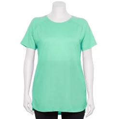 Plus Size Tek Gear® High Slit Tunic Tee 39 Plus Size Tek Gear® High Slit Tunic Tee -Casual Wear Hub 5227026 Shy Green