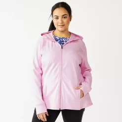 Plus Size Tek Gear® Essential Hooded Jacket -Casual Wear Hub 5227131 Daydream Purple