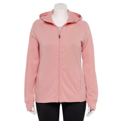 Plus Size Tek Gear® Essential Hooded Jacket -Casual Wear Hub 5227131 Martini Rose