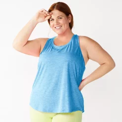 Plus Size Tek Gear® Racerback Tank -Casual Wear Hub 5227178 Beyond Blue
