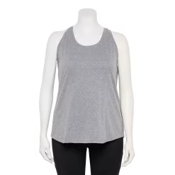 Plus Size Tek Gear® Racerback Tank -Casual Wear Hub 5227178 Smokey Slate