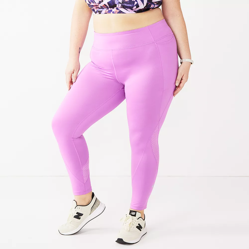 Plus Size Tek Gear® Perforated High-Waisted 7/8 Leggings 1 Plus Size Tek Gear® Perforated High-Waisted 7/8 Leggings