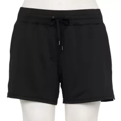 Plus Size Tek Gear® Weekend French Terry Shorts -Casual Wear Hub 5230775 Black