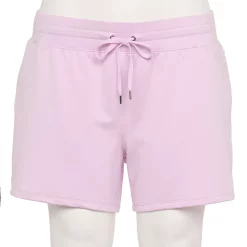 Plus Size Tek Gear® Weekend French Terry Shorts -Casual Wear Hub 5230775 Daydream Purple