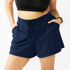 Plus Size Tek Gear® Weekend French Terry Shorts -Casual Wear Hub 5230775 Navy Roman