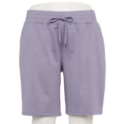 Plus Size Tek Gear® Weekend French Terry Bermuda Shorts -Casual Wear Hub 5231498 Grape Yard