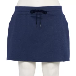 Plus Size Tek Gear® Weekend French Terry Skort -Casual Wear Hub 5231776 Navy Romance
