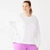 Plus Size Tek Gear® Mesh Crewneck Tee -Casual Wear Hub 5231871 White