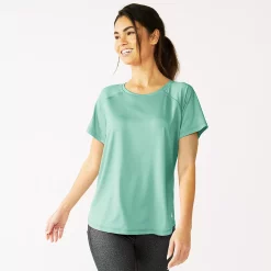 Women's Tek Gear® Core Crewneck Tee -Casual Wear Hub 5232488 Shy Green
