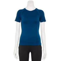 Women's Tek Gear® Seamless Short Sleeve Tee -Casual Wear Hub 5232491 Blue Crayon