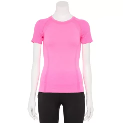 Women's Tek Gear® Seamless Short Sleeve Tee -Casual Wear Hub 5232491 Pink Boom