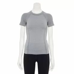 Women's Tek Gear® Seamless Short Sleeve Tee -Casual Wear Hub 5232491 Smokey Slate