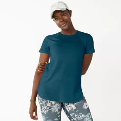 Women's Tek Gear® High Slit Tunic Tee -Casual Wear Hub 5232496 Blue Crayon